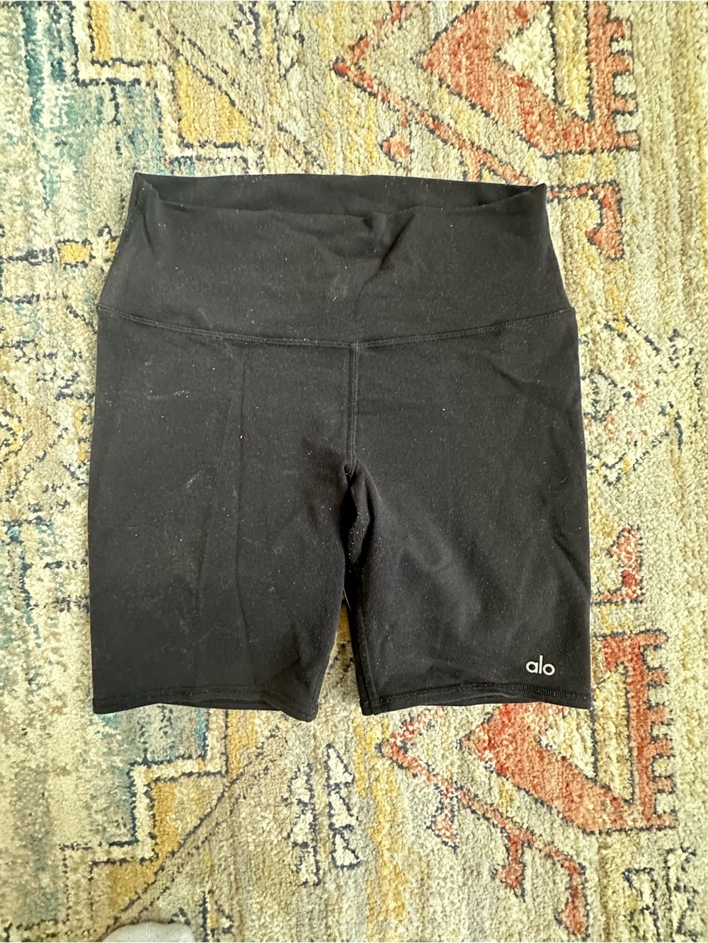 ALO Yoga Black High-Rise Bike Shorts